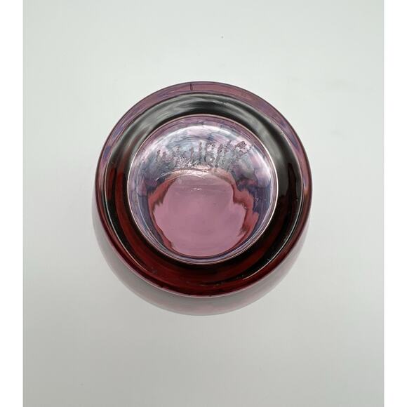 Watercolor Art Glass Vase 5” Colorful Hand Painted Artist Signed - Picture 6 of 9